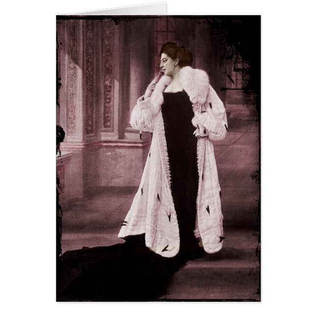 Mata Hari in White Fur Coat (Voorkant)