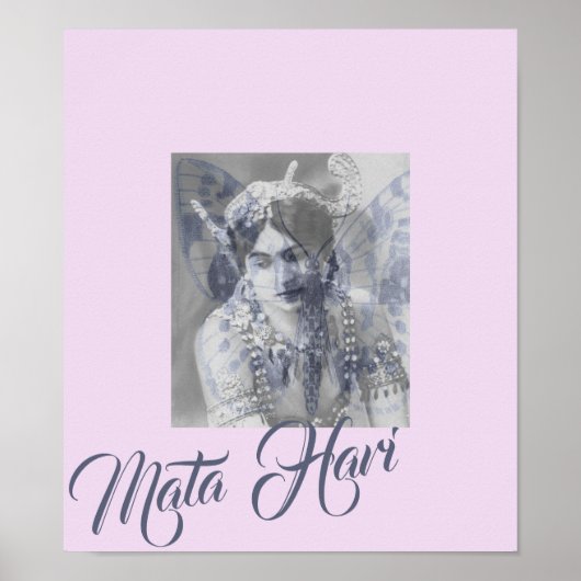 Mata Hari – Margaretha Geertruida – butterfly Poster (Voorkant)
