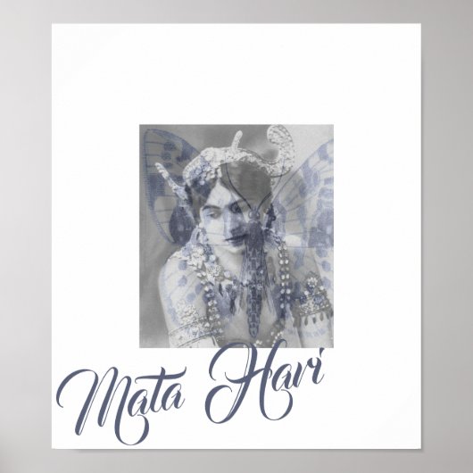 Mata Hari - Margaretha Geertruida - butterfly Poster (Voorkant)