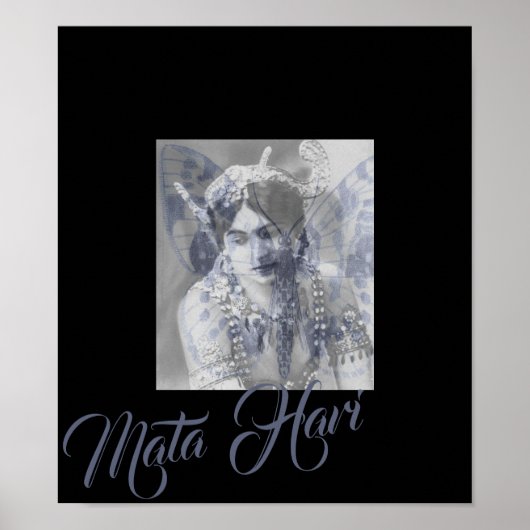 Mata Hari – Margaretha Geertruida – butterfly Poster (Voorkant)