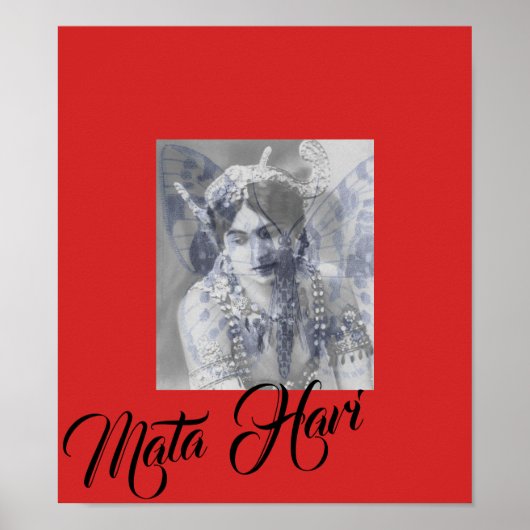 Mata Hari – Margaretha Geertruida – butterfly Poster (Voorkant)