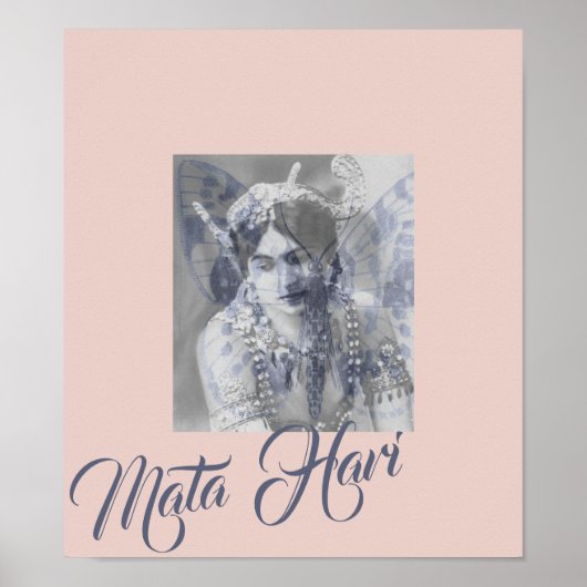 Mata Hari – Margaretha Geertruida – butterfly Poster (Voorkant)