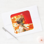 Mata Hari Vierkante Sticker (Envelop)