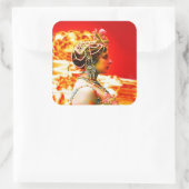 Mata Hari Vierkante Sticker (Tas)