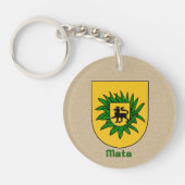 Mata Historical Shield en Mexicaanse vlag Sleutelhanger (Voorkant)