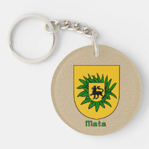 Mata Historical Shield en Spaanse vlag Sleutelhanger