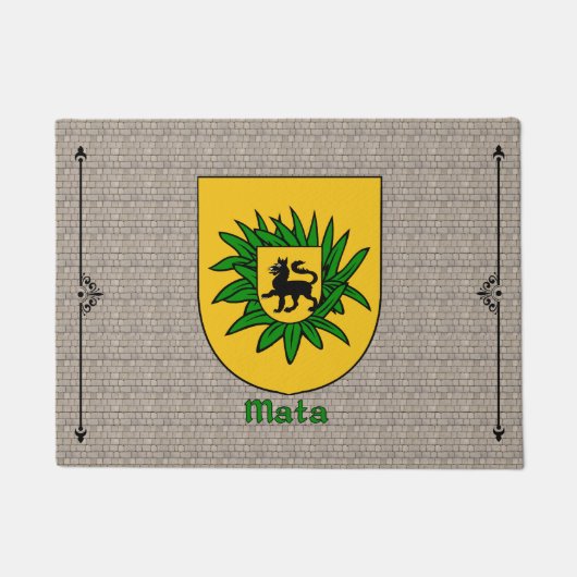 Mata Historical Shield op Cobblestone Deurmat (Voorkant)