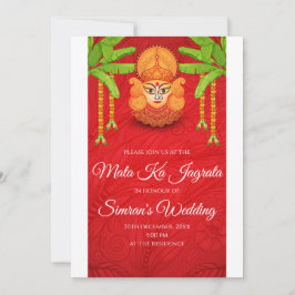 Mata ka Jagrata uitnodiging Mata Chowki puja uitno