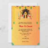 Mata Ki Chowki Goddess Durga Jagrata Uitnodiging (Voorkant)