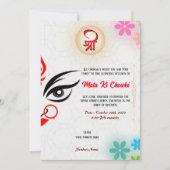 Mata Ki Chowki Goddess Durga Jagrata Uitnodiging (Voorkant)