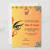 Mata Ki Chowki Goddess Durga Jagrata Uitnodiging (Voorkant)