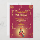 Mata Ki Chowki Goddess Durga Jagrata Uitnodiging (Voorkant)