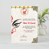 Mata Ki Chowki Goddess Durga Jagrata Uitnodiging (Staand voorkant)