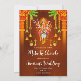 Mata Rani uitnodiging & Mata ki Chowki uitnodiging