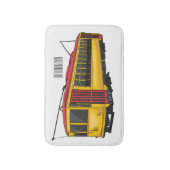 Mata trolley cartoon illustratie badmat (Voorkant Verticaal)