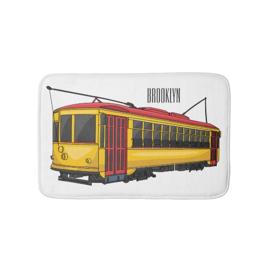 Mata trolley cartoon illustratie badmat (Voorkant)