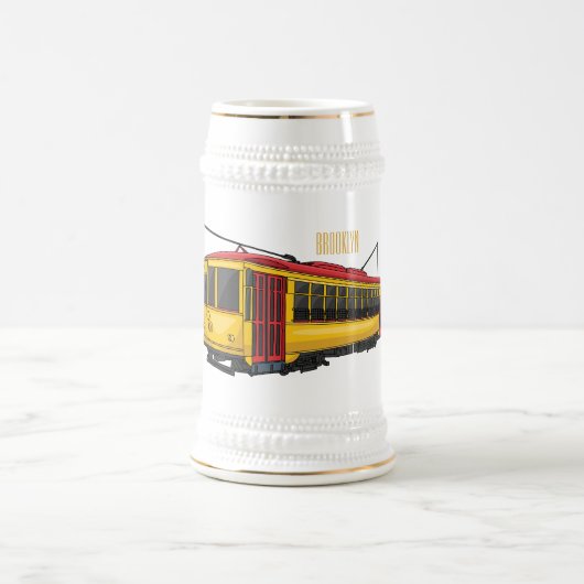 Mata trolley cartoon illustratie bierpul (Center)