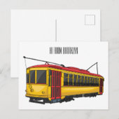 Mata trolley cartoon illustratie briefkaart (Voorkant / Achterkant)