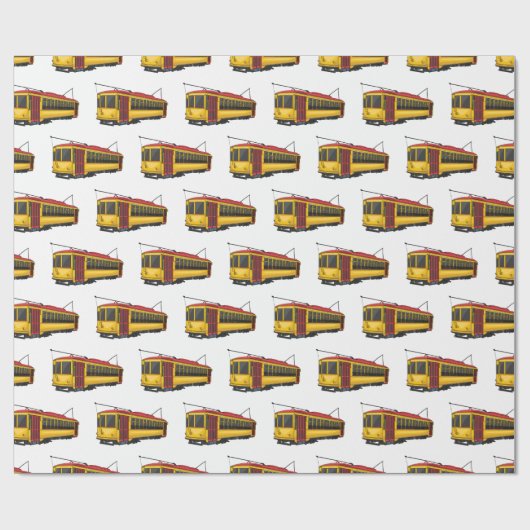 Mata trolley cartoon illustratie cadeaupapier (Vlak)