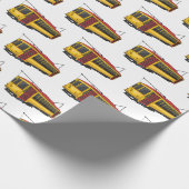 Mata trolley cartoon illustratie cadeaupapier (Hoek)