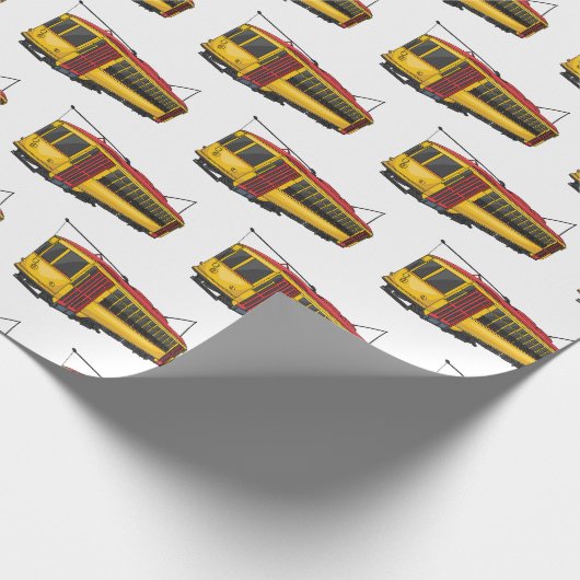 Mata trolley cartoon illustratie cadeaupapier (Hoek)