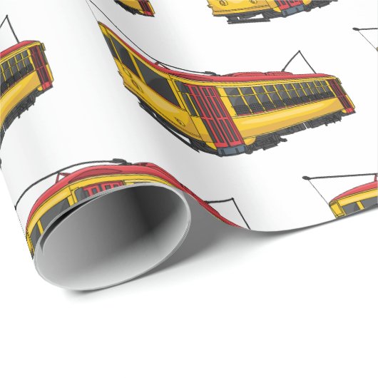 Mata trolley cartoon illustratie cadeaupapier (Rol Hoek)