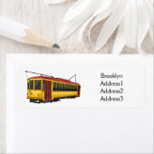 Mata trolley cartoon illustratie etiket (Insitu)