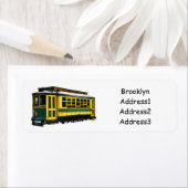 Mata trolley cartoon illustratie etiket (Insitu)