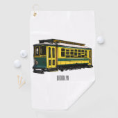Mata trolley cartoon illustratie golfhanddoek (Insitu)