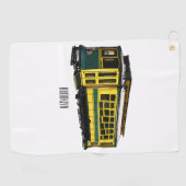 Mata trolley cartoon illustratie golfhanddoek (Horizontaal)