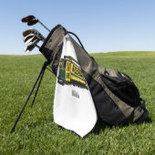 Mata trolley cartoon illustratie golfhanddoek (Groen)