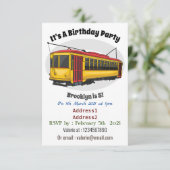 Mata trolley cartoon illustratie kaart (Staand voorkant)