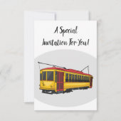 Mata trolley cartoon illustratie kaart (Achterkant)