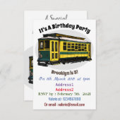 Mata trolley cartoon illustratie kaart (Voorkant / Achterkant)