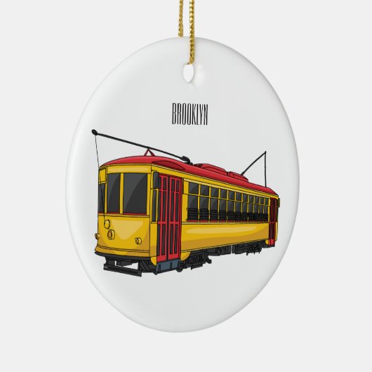 Mata trolley cartoon illustratie keramisch ornament (Rechts)