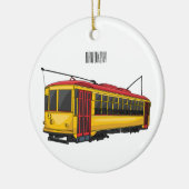 Mata trolley cartoon illustratie keramisch ornament (Links)