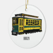Mata trolley cartoon illustratie keramisch ornament (Links)