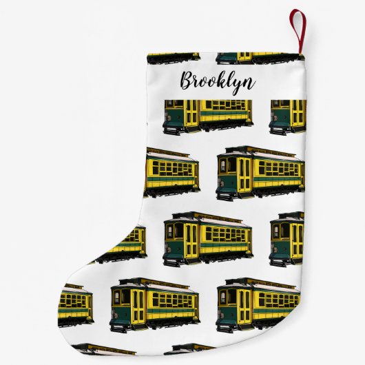 Mata trolley cartoon illustratie kleine kerstsok (Achterkant)