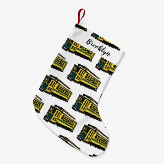 Mata trolley cartoon illustratie kleine kerstsok (Voorkant (Hangend))