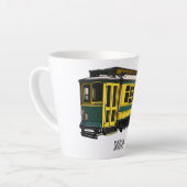 Mata trolley cartoon illustratie latte mok (Linkerhoek)