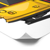 Mata trolley cartoon illustratie poster (Hoek)