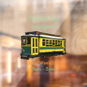 Mata trolley cartoon illustratie raamsticker (Vel 2)