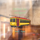 Mata trolley cartoon illustratie raamsticker (Vel 2)