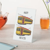 Mata trolley cartoon illustratie reclamebord met voetstuk (Insitu)