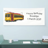 Mata trolley cartoon illustratie spandoek (Beurs)