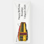 Mata trolley cartoon illustratie spandoek (Verticaal)
