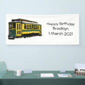 Mata trolley cartoon illustratie spandoek (Beurs)