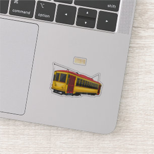 Mata trolley cartoon illustratie sticker