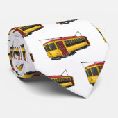 Mata trolley cartoon illustratie stropdas (Opgerold)