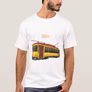 Mata trolley cartoon illustratie t-shirt